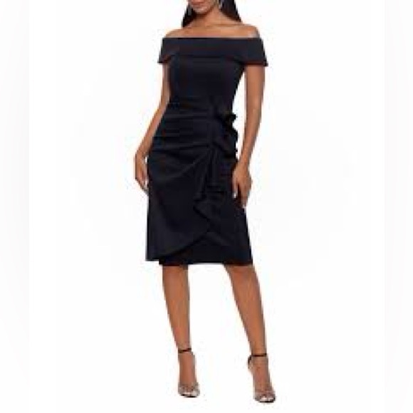 Xscape Dresses & Skirts - NWT Xscape, Elegant Black Off-Shoulder Dress